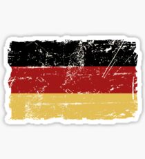 German Flag - Vintage Look Sticker