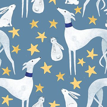 Artwork thumbnail, Galgo, hare and stars by lobitos
