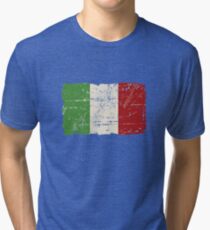 Camiseta de tejido mixto Bandera de Italia - apariencia vintage