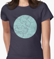 Topographische Karte 01 Tailliertes T-Shirt