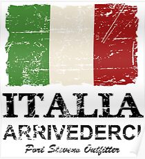 Italy Flag - Vintage Look Poster