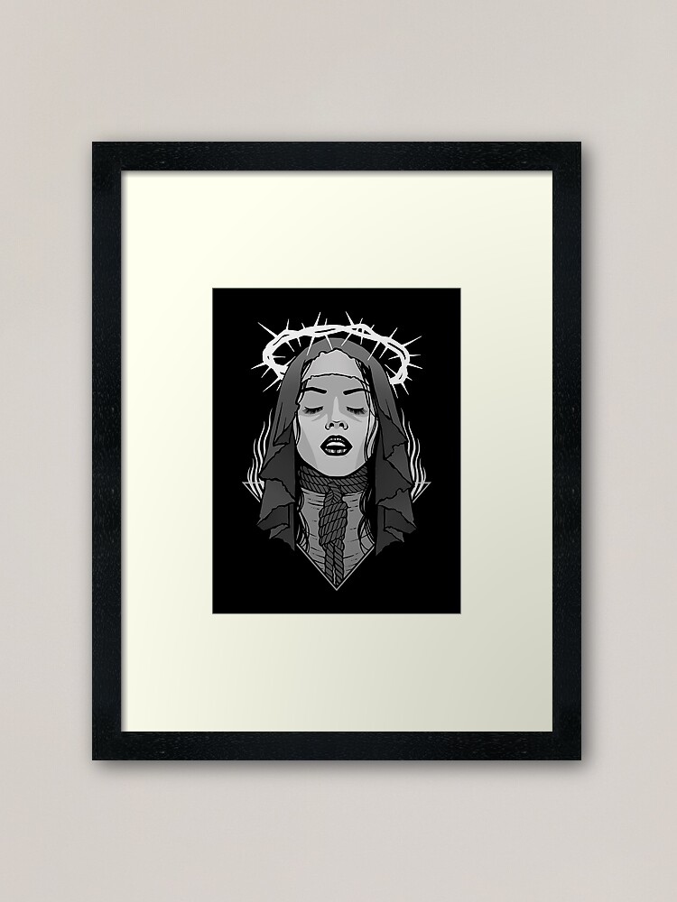 Alternate view of Dark Nun Framed Art Print