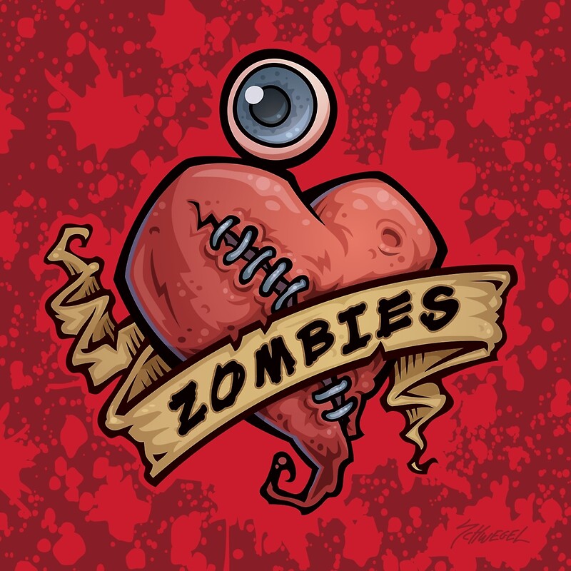 "I Love Zombies" by fizzgig Redbubble