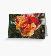 Impasto Rosa Greeting Card