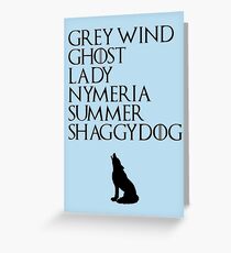 Stark Direwolves Greeting Card