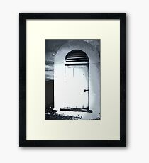 White Aged Framed Print