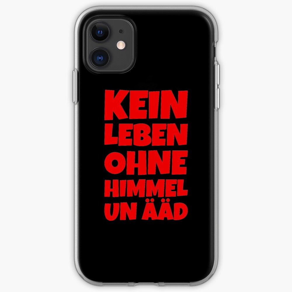 Kein Leben ohne Himmel un Ääd (Rot) Kölscher Spruch iPhone-Hülle & Cover