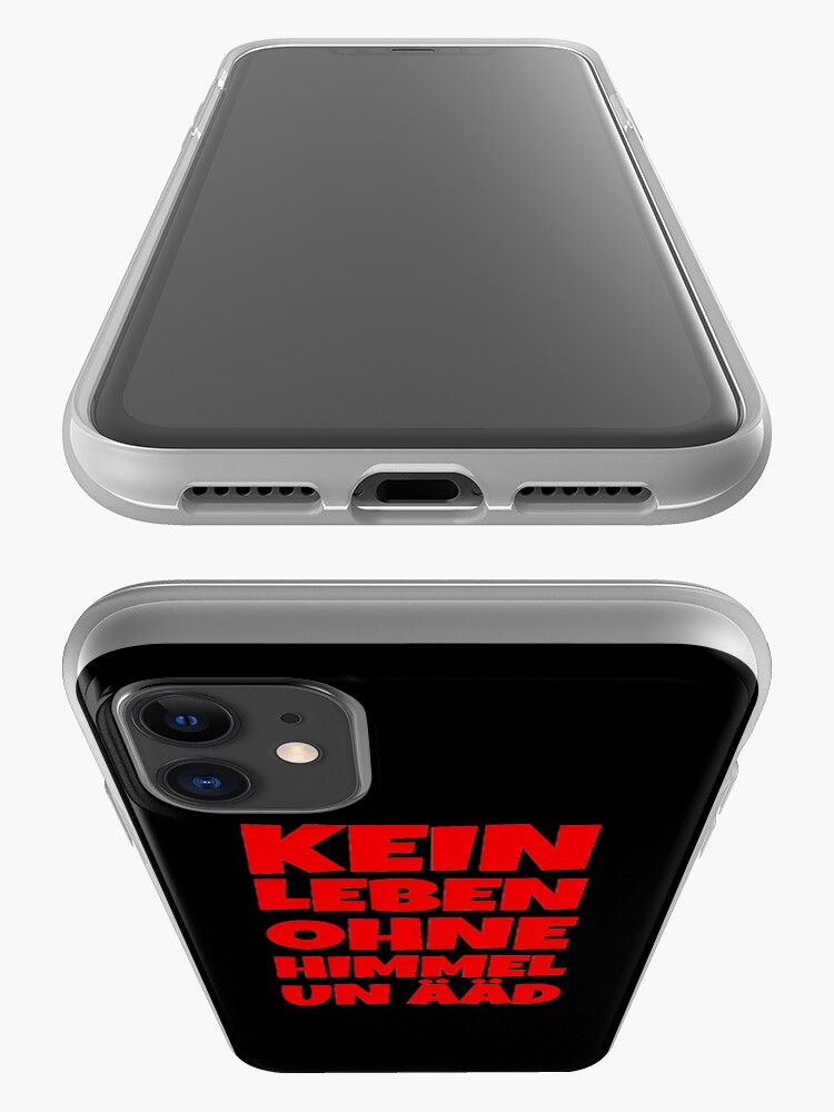 Alternative Ansicht von Kein Leben ohne Himmel un Ääd (Rot) Kölscher Spruch iPhone-Hülle & Cover