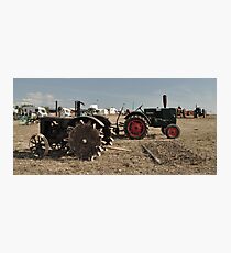 Vintage Case & Monktells Tractors Photographic Print