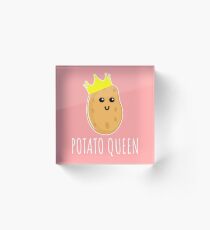Potato Queen - Funny Potato Gift Acrylic Block
