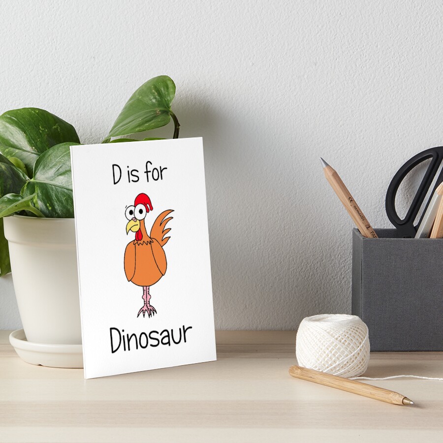 D is for Dinosaur Art Board Print