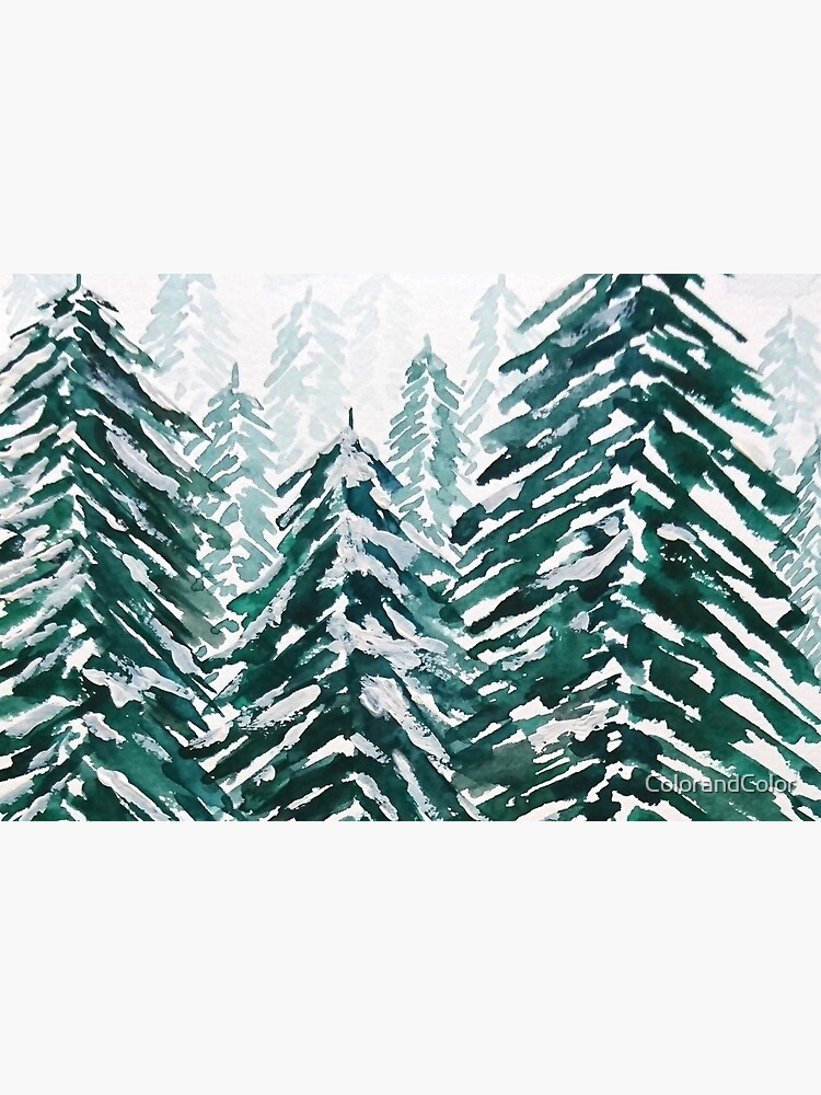 snowy pine forest green by ColorandColor