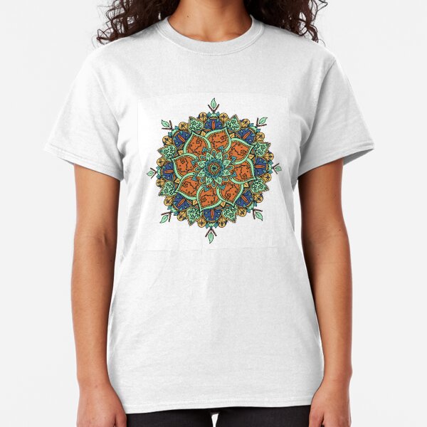 Colorful Leaf Mandala Classic T-Shirt