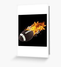 Flaming FootBall Greeting Card