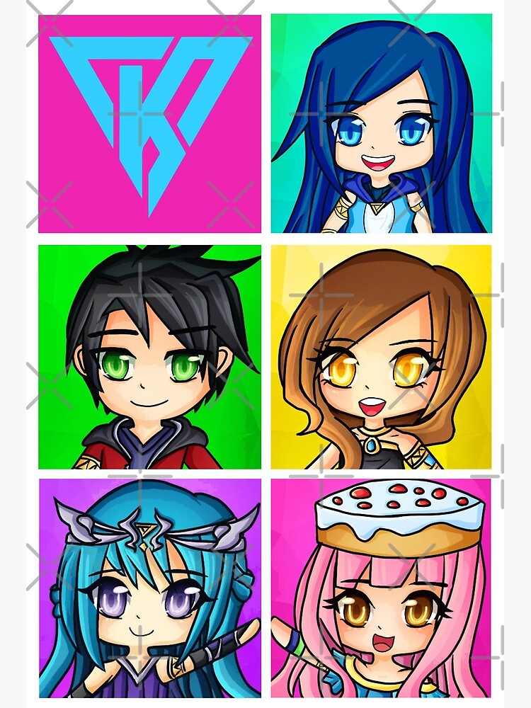 Funneh And The Krew Anime Style Poster - funneh and the krew roblox family roblox free ninja animation