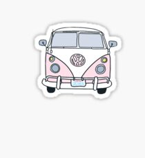Pegatina Volkswagen van rosa claro