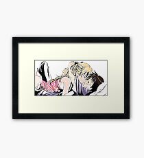 cute kisses anime edit Framed Print