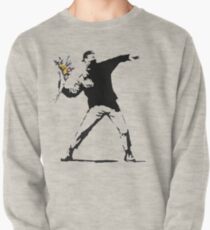 Rage Flower Bomber Stencil Pullover Sweatshirt