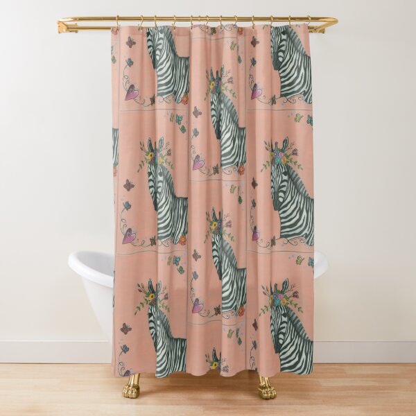 I Feel Pretty Zebra Shower Curtain