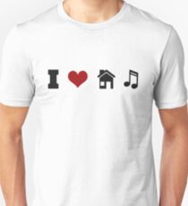 Camiseta unisex I Heart House Music