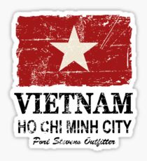 Vietnam Flag - Vintage Look Sticker
