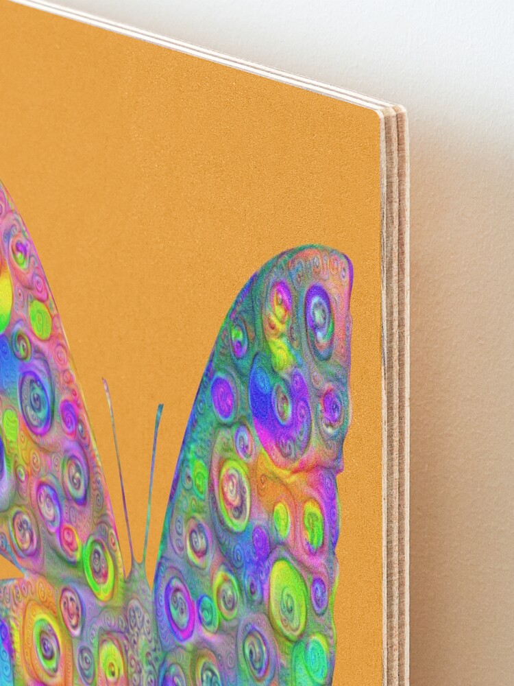 Alternate view of #DeepDream Motley Butterfly Mounted Print