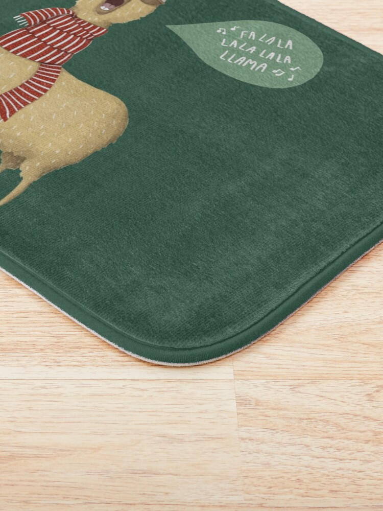 Alternate view of Christmas holiday Llama Bath Mat