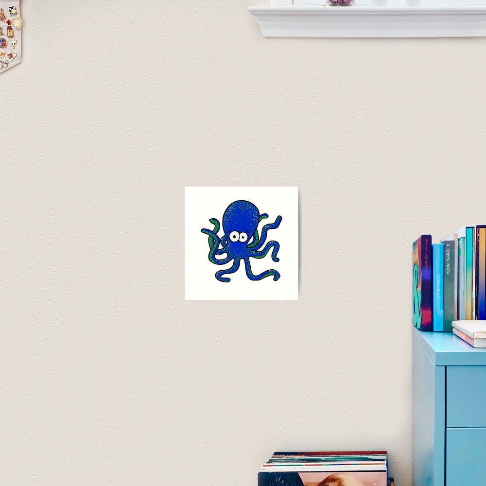 Squiggles the Octopus Art Print
