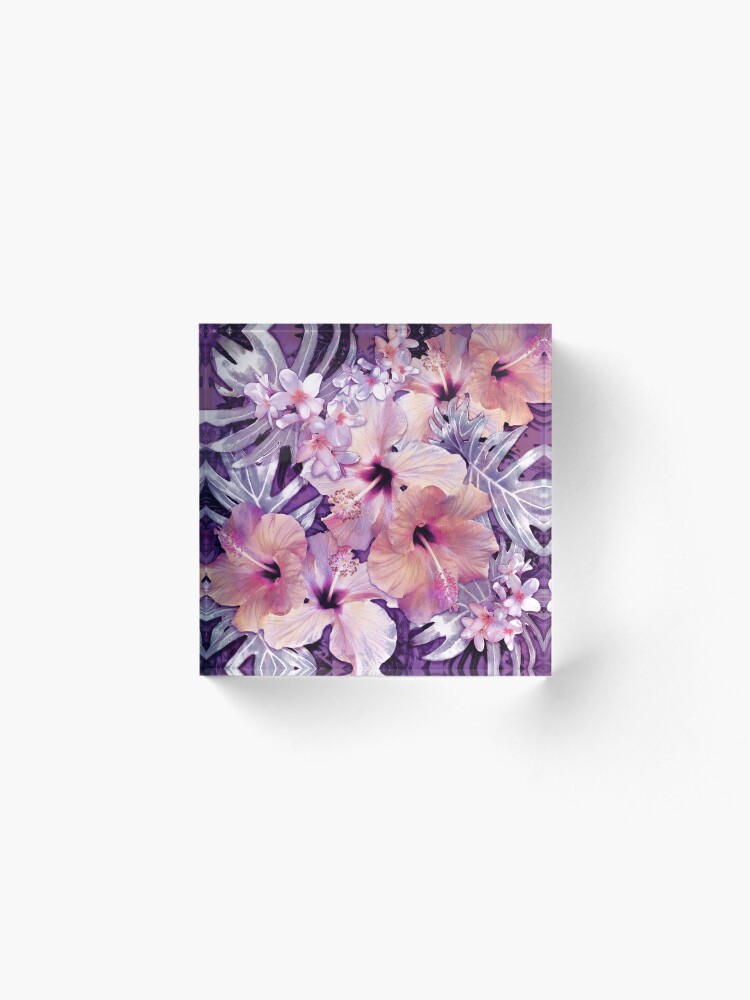 Alternate view of Violet Vintage Tropical Acrylic Block