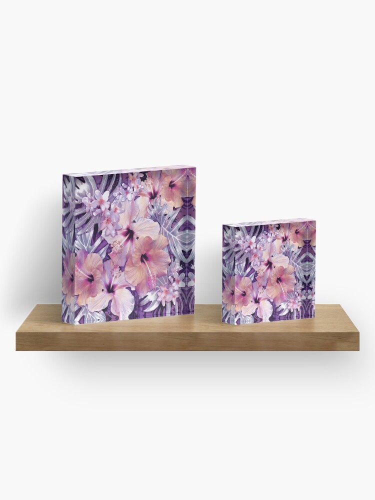 Alternate view of Violet Vintage Tropical Acrylic Block