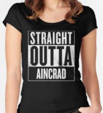 Straight Outta Aincrad Women's Fitted Scoop T-Shirt