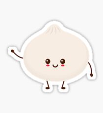 Cute Smiling Dumpling Bao Face with Legs Sticker Sticker