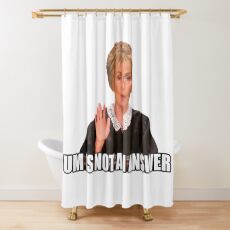 Um is not an answer Shower Curtain