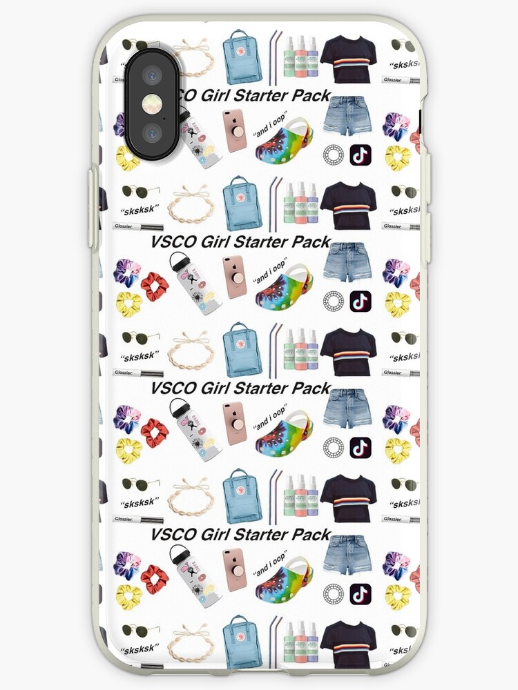 \u0027vsco girl starter pack\u0027 iPhone Case by Digital ArtJunkie