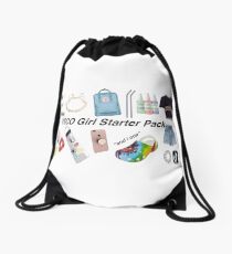 vsco girl starter pack, vsco girl packs Drawstring Bag