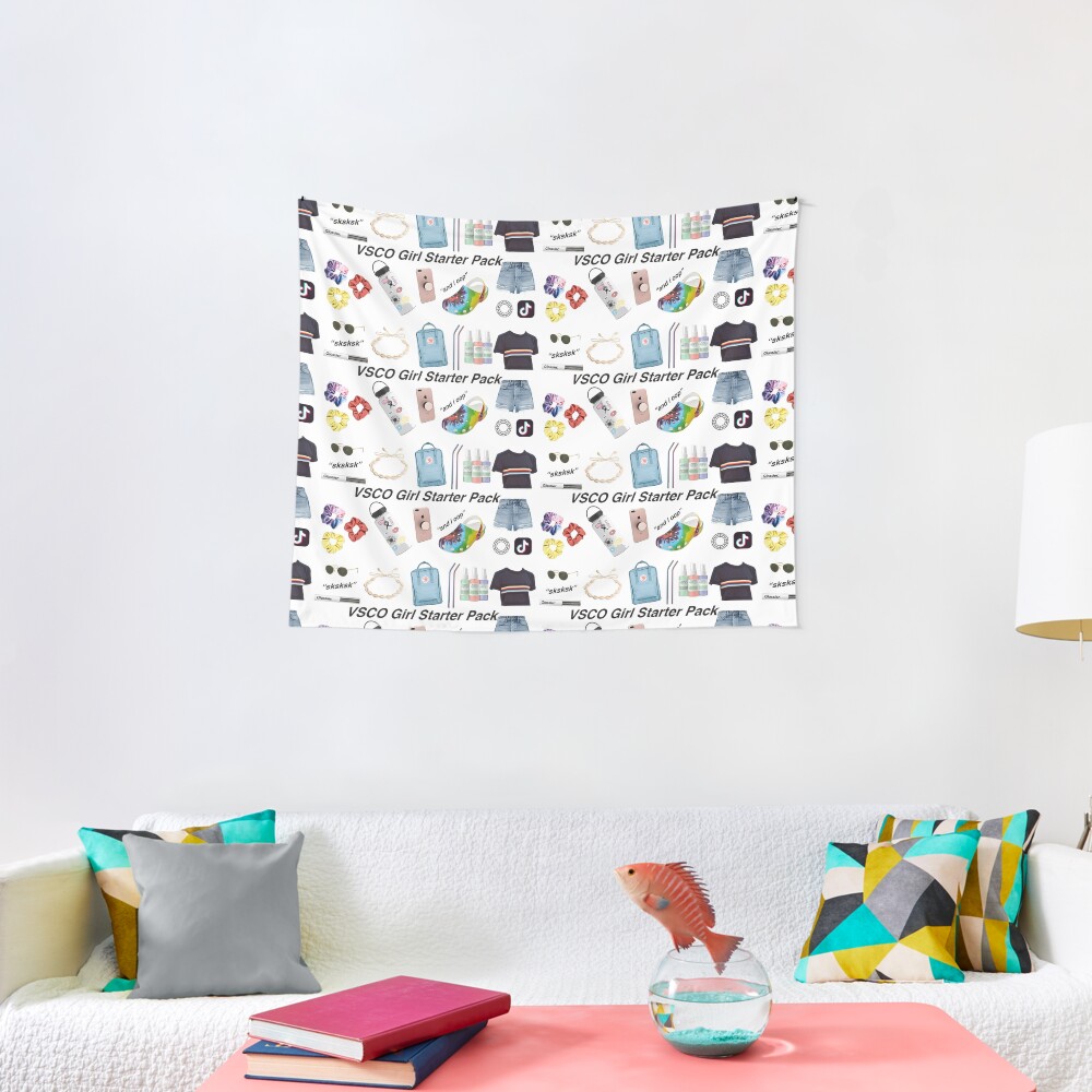 vsco girl starter pack, vsco girl packs Tapestry