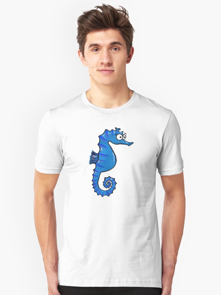 Alternate view of Seymour the Seahorse Slim Fit T-Shirt