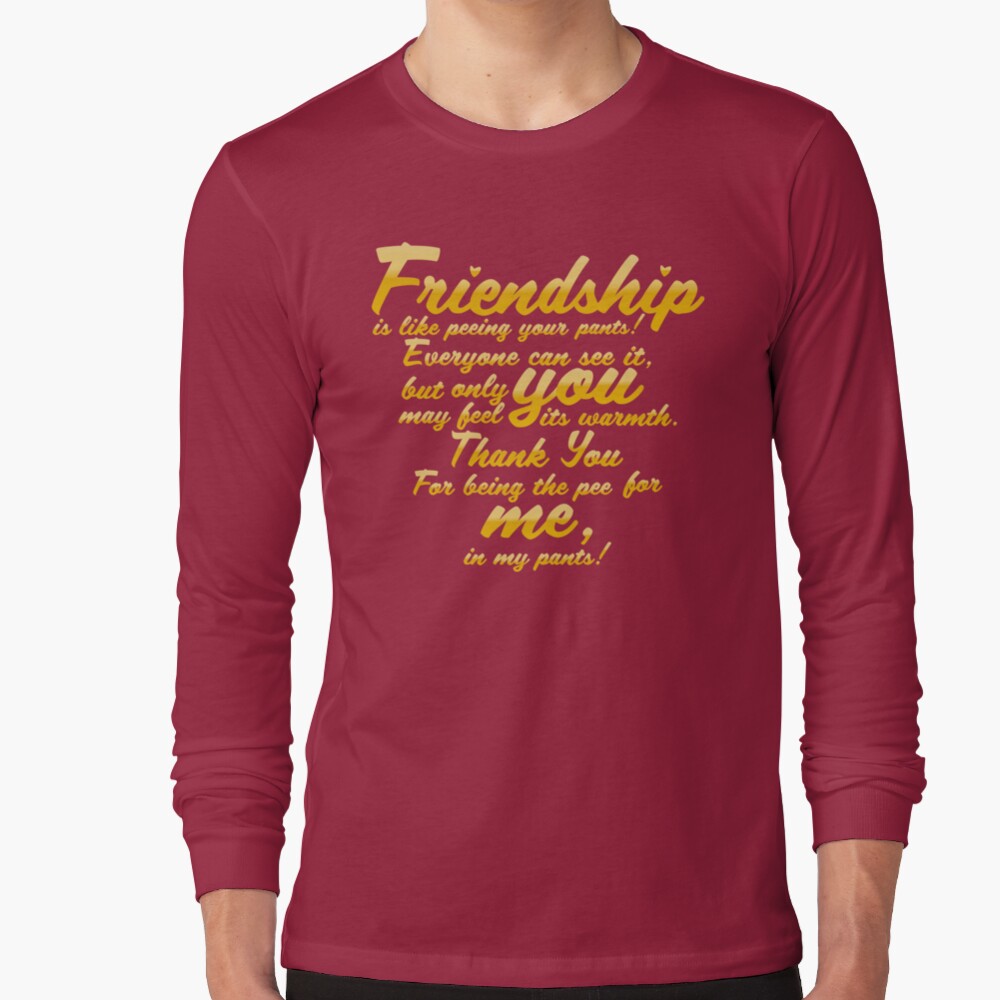 Copy of Copy of Friendship_quote_in_yellow Long Sleeve T-Shirt