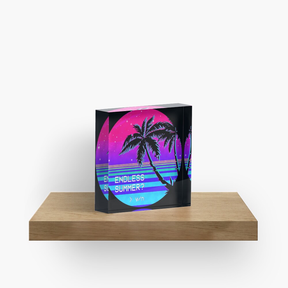Endless Summer (Vaporwave) Acrylic Block