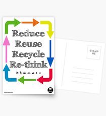 Reduce reuse recycle re-think Postkarten