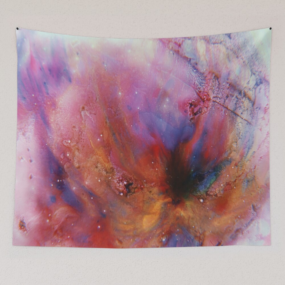 Abstract Marble Multicolor Pattern on a tapestry