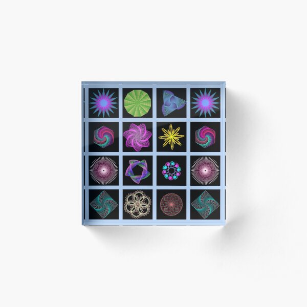 Beautiful colorful geometric shapes Acrylic Block