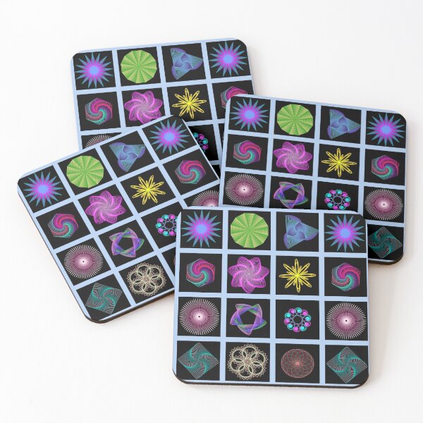 Beautiful colorful geometric shapes Coasters (Set of 4)
