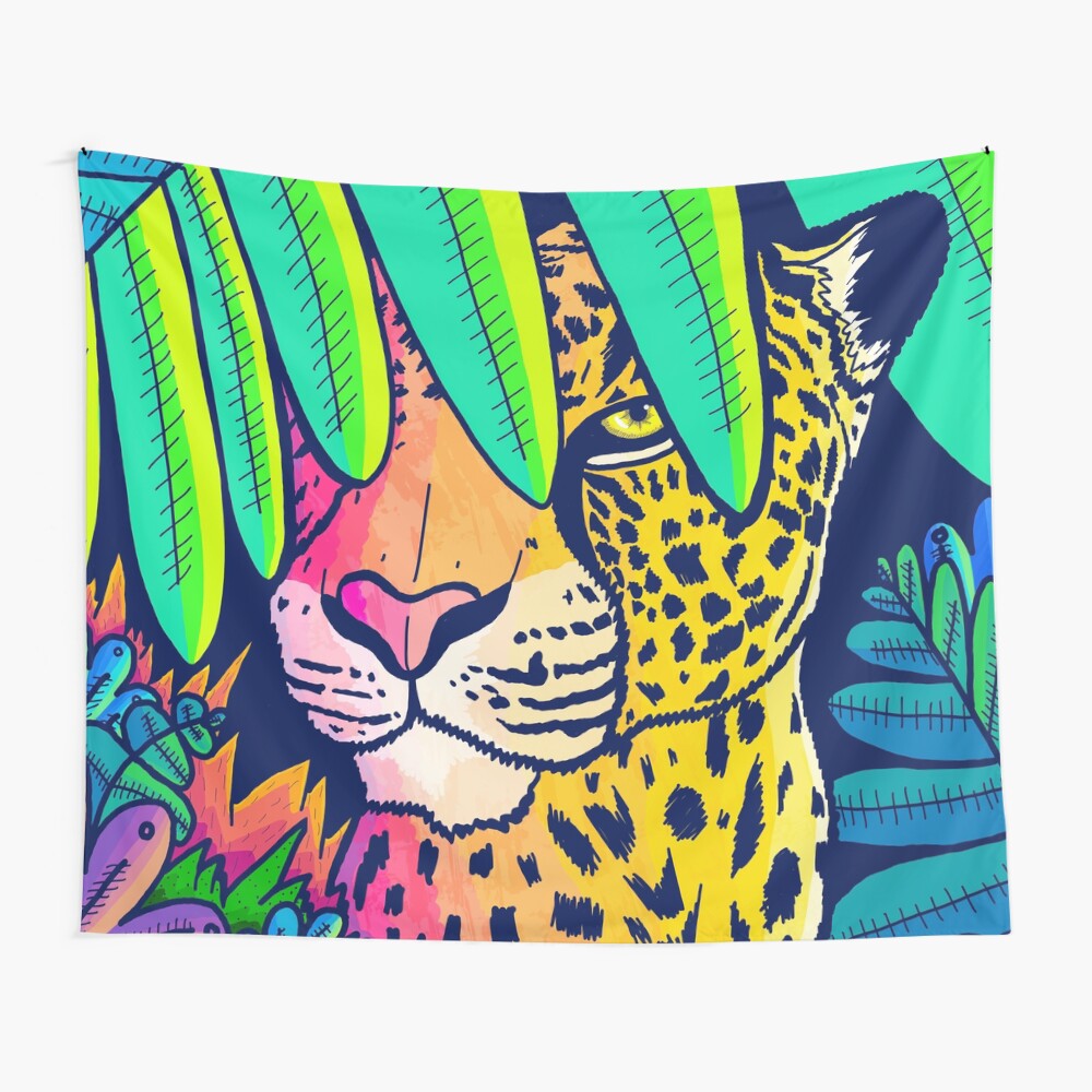 Jungle leopard Wall Tapestry