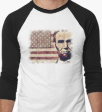 Patriot President Abraham Lincoln Men's Baseball ¾ T-Shirt