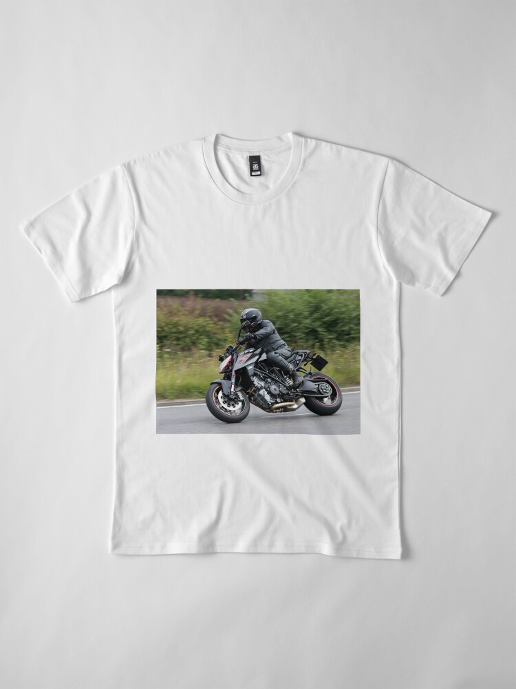 Alternate view of Black Motorbike on bend Premium T-Shirt