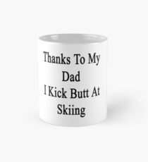 Taza Gracias a mi papá pateo trasero en el esquí