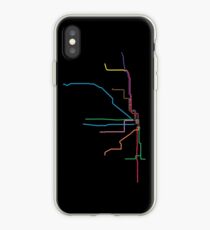 Chicago "L" Map iPhone Case