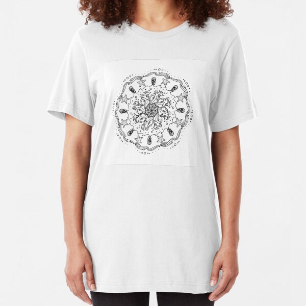 Ocean Mandala Slim Fit T-Shirt
