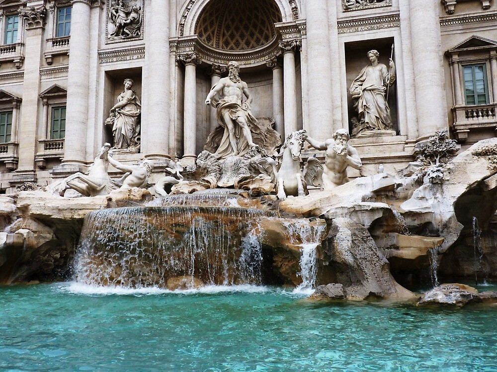"Make a wish!! Trevi Fountain, Rome " by artfulvistas Redbubble